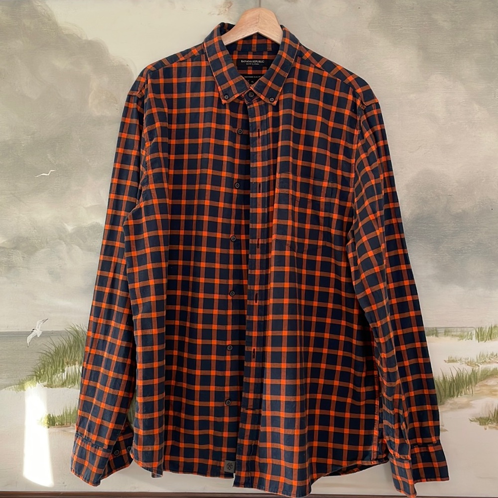 Banana Republic Men’s Flannel Button Down XL